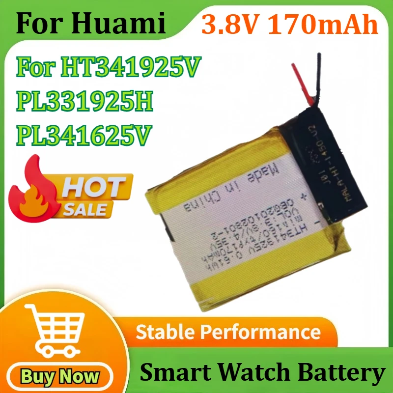 

3.8V 170mAh Battery for Huami Amazfit Neo HT341925 GPS Smart Watch Battery HT341925V PL331925H PL341625V