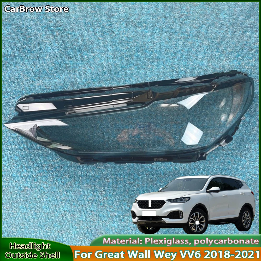 

Transparent Headlamp Cover For Great Wall Wey VV6 2018 2019 2020 Car Accessories Headlight Shell Lamp Shade Lens Plexiglass