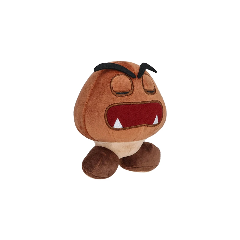 Super Mario Bros. Wonder Sleeping Goomba Little Buddy Animal relleno de 5 pulgadas, mundos 3D Odyssey personaje del juego de dibujos animados juguete de peluche