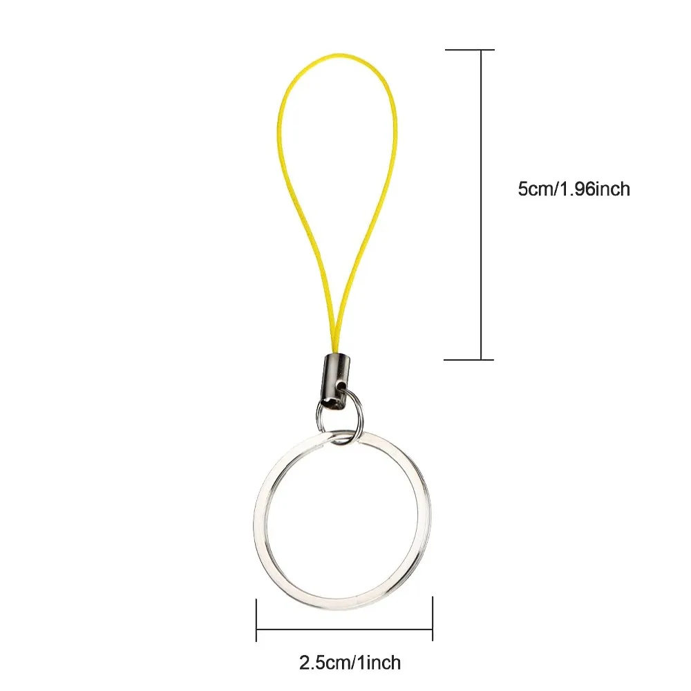 10Pcs/Lot Detachable Nylon Lanyard with Keyring Ring For USB Flash Drive MP3 Player Phone Strap String Keychain Accessories DIY