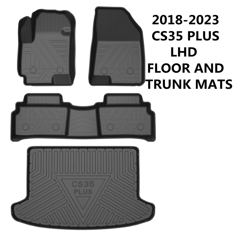 Use for Changan CS35 plus car carpet CS35 plus All-Weather car floor mats trunk mat Fit For CS35 plus waterproof car floor mats