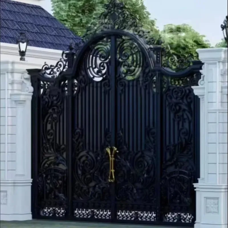 Custom Garden Automatic Electric Remote Control Entrance Swing Door for Villa