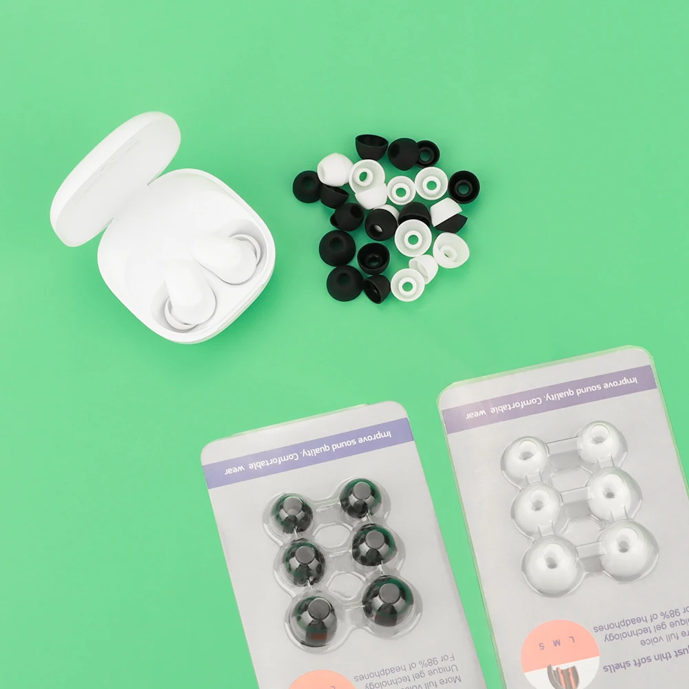 

6PCS Silicone Ear Tips for Redmi Buds 6 Play Eartips Ear Pads Caps 3 Size