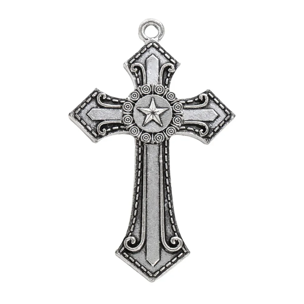 diy Gothic dark heart-shaped bow cross diy accessories, retro accessories, fashionable clothing accessories