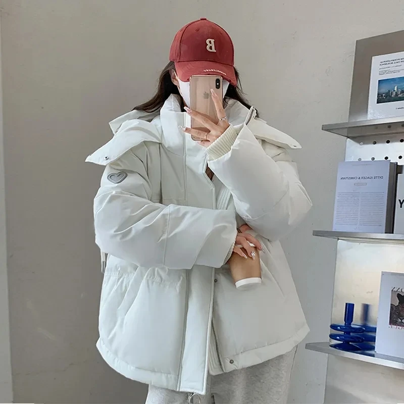 

Winter Short Jackets, Women Clothing, 2024 New,Winter Down Cotton Coats,Student Loose Thickened Winter Jacket,Girls Parkas Tops