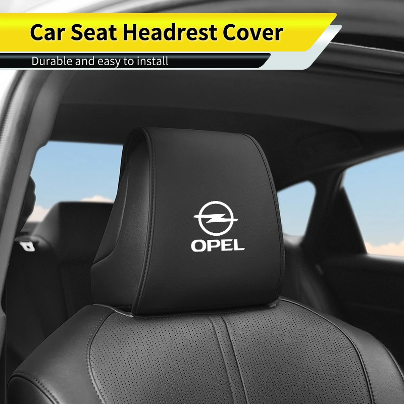 Car Seat Headrest Cover Headrest Protection Pad Auto Interior For Opel Corsa Astra Insignia Grandland Vivaro Antara Ampera