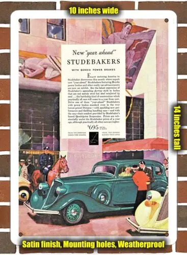 Metal Sign - 1934 Studebaker President Regal Sedan- 10x14 inches