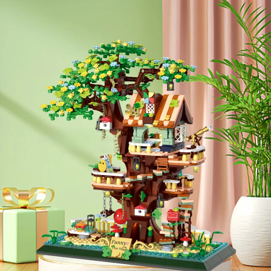 บล็อกตัวต่อจิ๋วรูปบ้านขนมปังขิง KNEW BUILT - ของเล่นธีมคริสต์มาสสำหรับเด็ก เหมาะสำหรับตกแต่งบ้านแบบ DIY และเป็นของขวัญที่น่าจดจำ