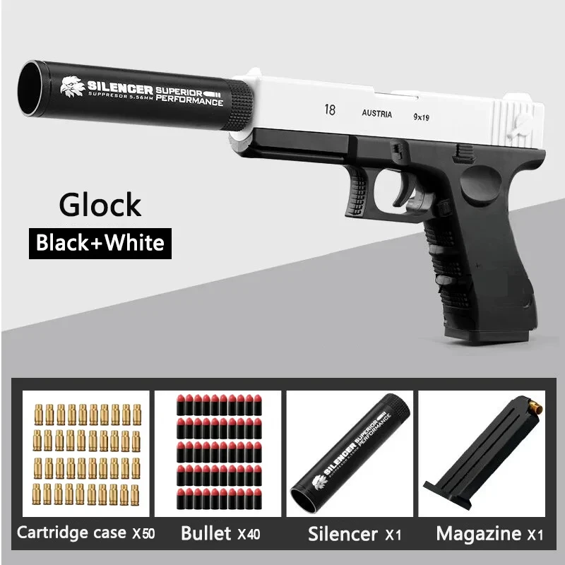 

Desert Eagle Toy Gun Shell EjectionAirsoft Pistol Soft Foam Bullet Outdoor CS Weapon for Boys Girls Shooting Game Bitthday Gift