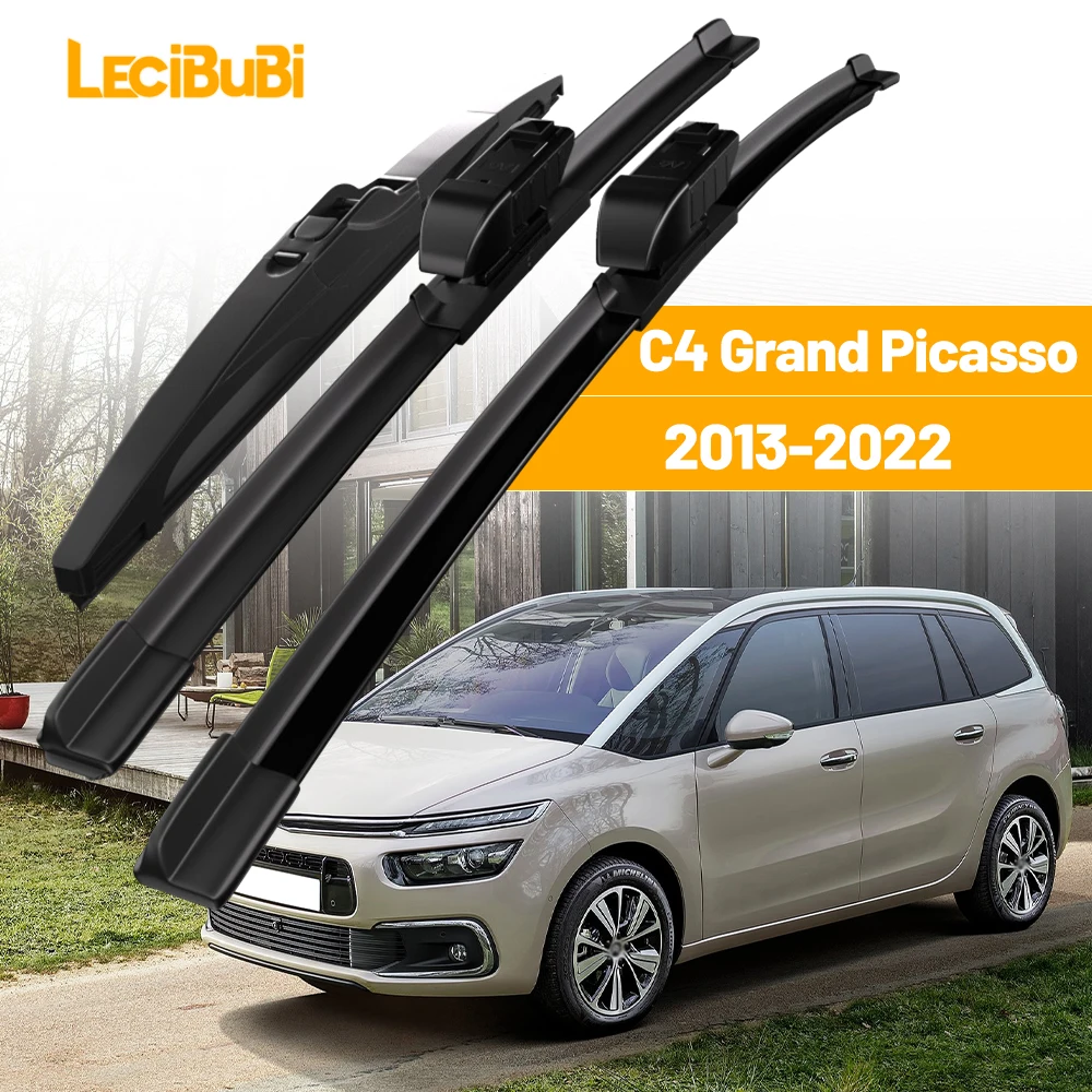 لسيتروين C4 جراند بيكاسو 2013-2022 1 مجموعة الجبهة والخلفية ممسحة زجاج أمامي شفرات مساحات الزجاج الأمامي 2014 2015 2016 2017 2018