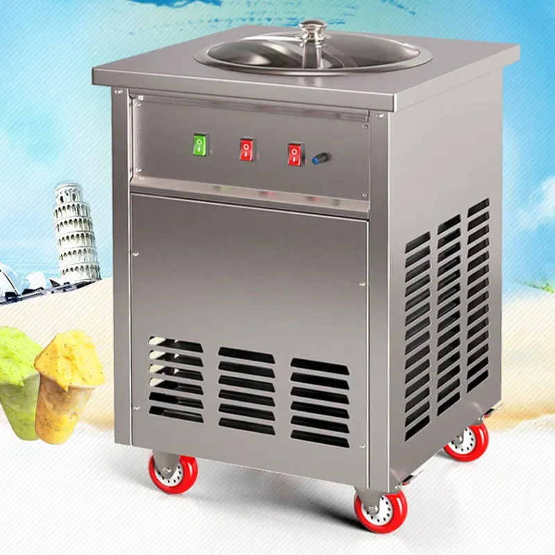 Automatische Gebakken Yoghurt Machine Kraam Dik Gesneden Gebakken Ijs Machine Gebakken Ijs Pap Machine Gebakken Ijs Roll Machine