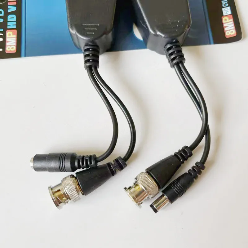 2 في 1 BNC إلى RJ45 HD فيديو قوة Balun جهاز الإرسال والاستقبال إلى CAT5e 6 موصل 3 في 1 زوج ملتوي لكاميرا AHD/CVI/TVI/CVBS