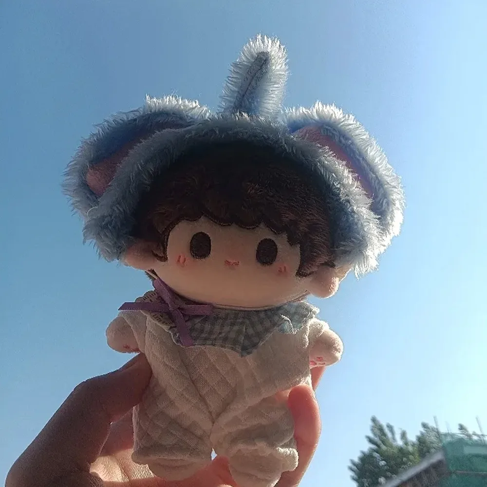 Macacão de elefante 10cm, roupas de algodão, adorável, 20cm, roupa, chapéu de desenho animado, conjunto criativo de acessórios