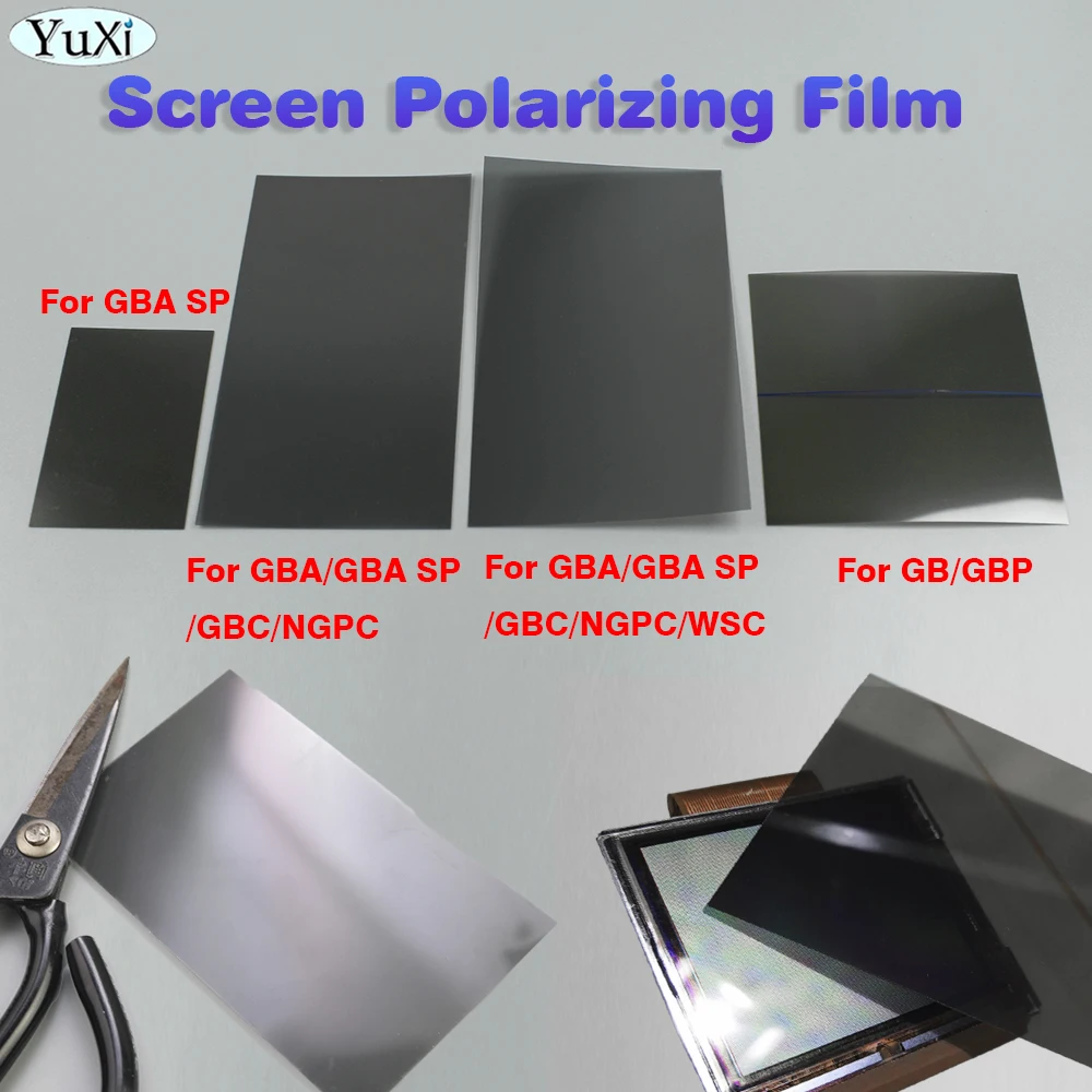 2Pcs Screen Polarizing Film For Nintend GBA SP/GBC/GB/GBP NGPC/WSC Screen Lens Protection Film Game Replacement Accessories