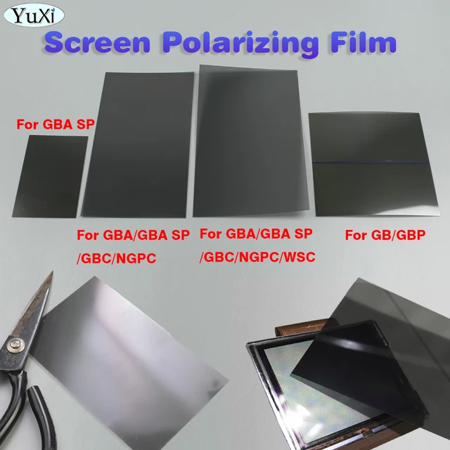 2 szt. Ekranowej folii polaryzacyjnej do obiektywu Ninter GBA SP/GBC/GB/GBP NGPC/WSC folia ochronna akcesoria zamienne do gier