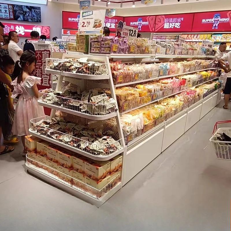 Snack shelf supermarket bulk shelf convenience store display shelf
