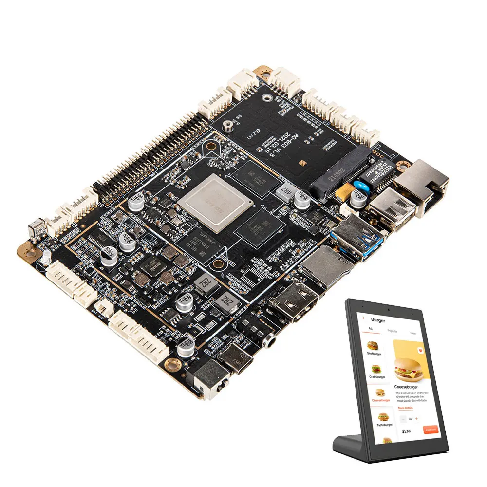 

Rockchip RK3399 4 + 32 ГБ Wi-Fi BT HD 4K Поддержка материнской платы PCBA для шкафа Smart Express