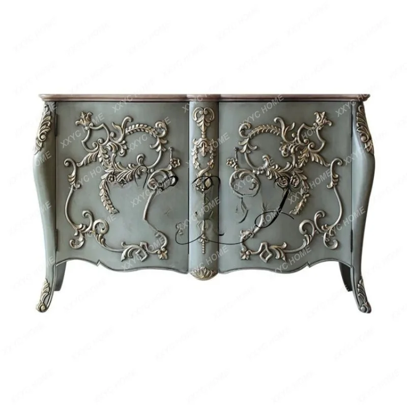 Solid wood country corner Bedroom locker Bucket cabinet Entrance cabinet