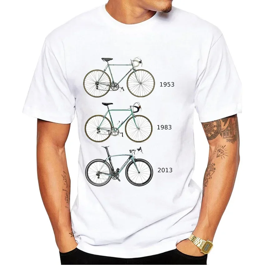 Vintage sport vélo imprimé hommes T-shirt Harajuku Streetwear graphique t-shirts surdimensionné hauts une pièce Vintage T-shirt