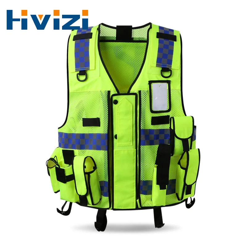 

Multi-pocket Reflective Safety Vest Riding Traffic Vest Safety Railway Coal Miners Uniform Vest Breathable Reflective Vest