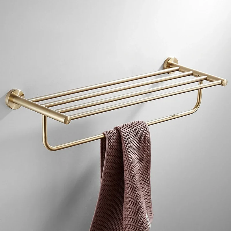 

Bathroom Products - All-Copper Towel Holder, Double-Layer Design Towel Rack, Stable Load-Bearing Wall Hanger