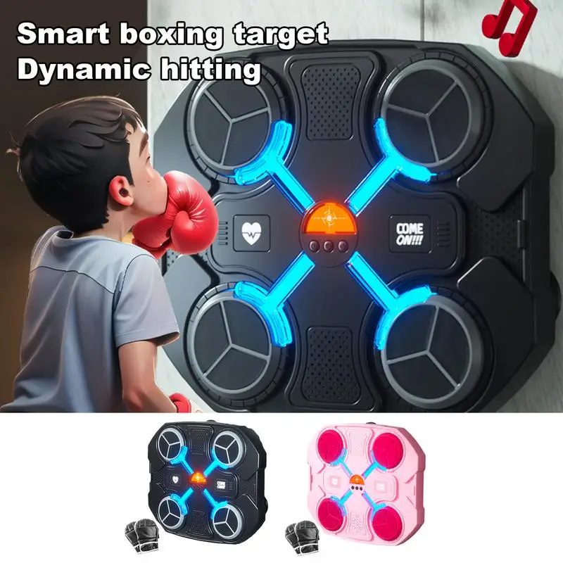 

indoor Music Boxing Machine Boxing Workout Machine With Cool LED Light Rechargeable Digital Boxing Wall Target Punching Pads