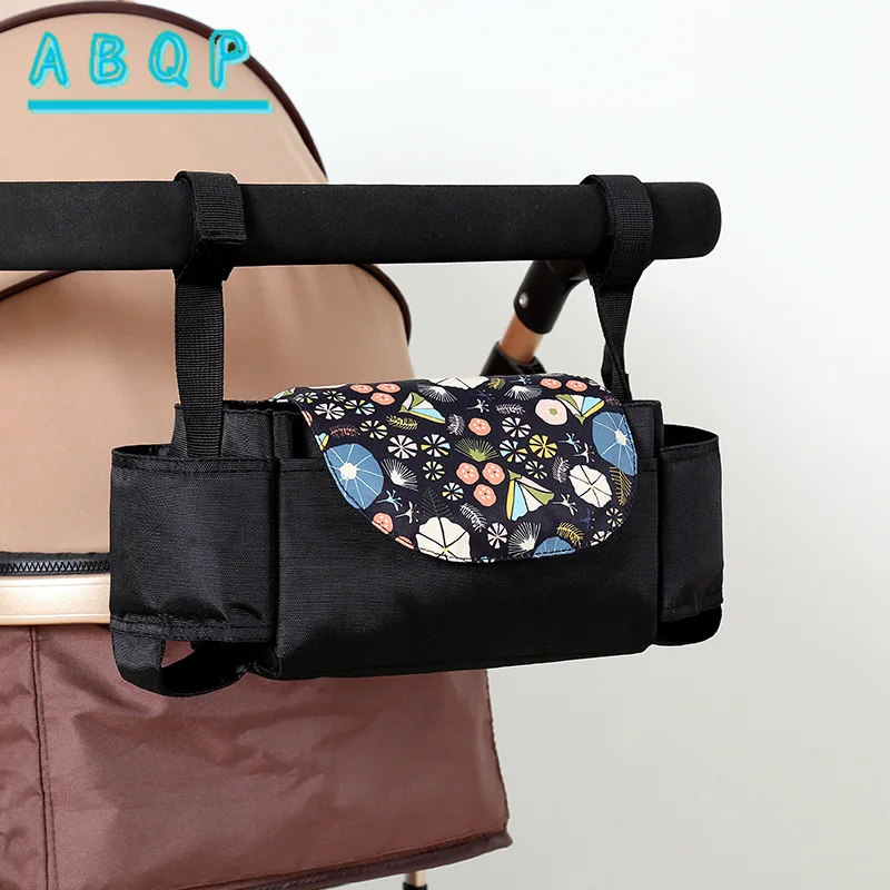 New Baby Stroller Bag Large Capacity Cartoon Baby Supplies Trailer Bag Lightweight Outing Stroller Hanging Bag High Quality