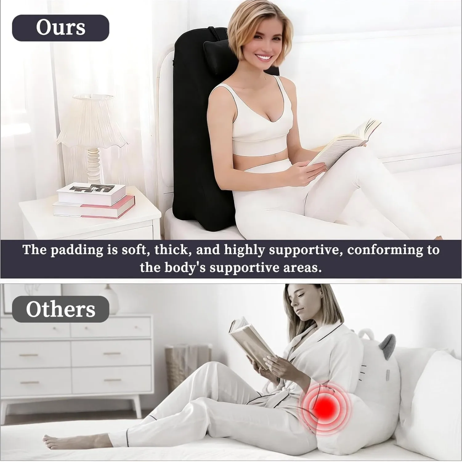Memory-Schaum Keilkissen Ergonomisches Bauchlagekissen Bett-Schlafkissen Mehrzweck-Beinstützkissen zur Schmerzlinderung Sofaauflagen – Detail 3