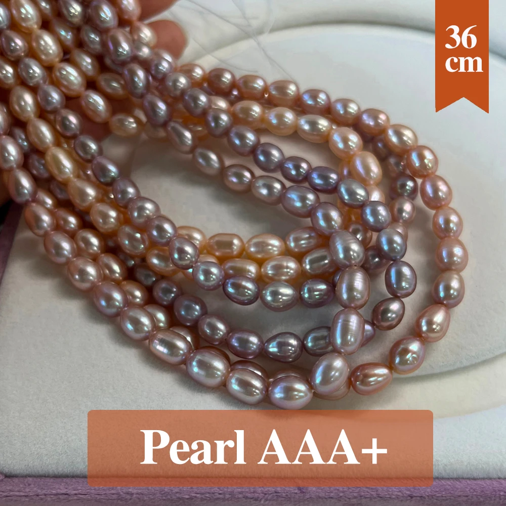 

Gloss Natural Freshwater 100% Pearl Beads 7-8mm Pearl Loose Spacer Beaded For Jewelry Making DIY Bracelet Necklace Accessories