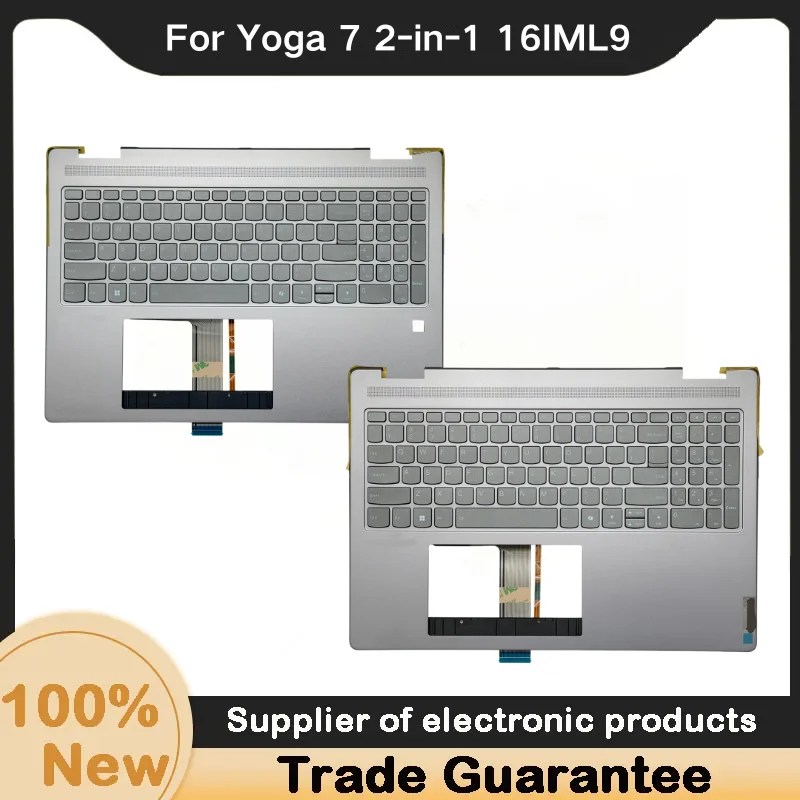 New For Kailxuling Yoga 7 2-in-1 16IML9 Upper Case Palmrest with keyboard Backlit Keyboard silver