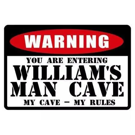 Metal Sign Custom Design Name Man Cave personalize Art Home Wall Shop Decor Tin