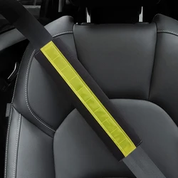 2PC Reflective Car Seat Safety Belt Cover Shoulder Pad Cover Creative Night Anti Capture Extended Car Seat Belt Ornaments Covers