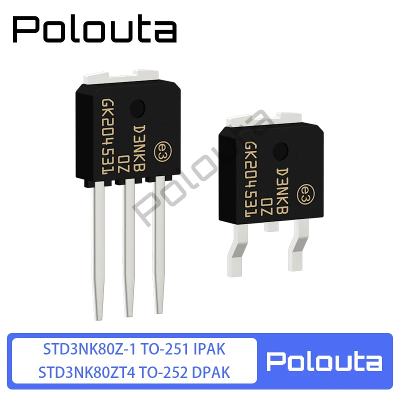 1 Pcs STD3NK80Z-1 TO-251 STD3NK80Z STD3NK80ZT4 TO-252 DPAK D3NK8 DIY Electronic Free Shipping Integrated Circuit Arduino Nano