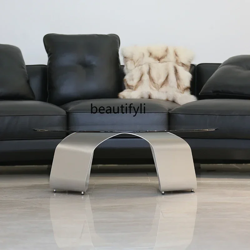 

Cy56 Villa light luxury small household designer modern simple special-shaped stainless steel coffee table