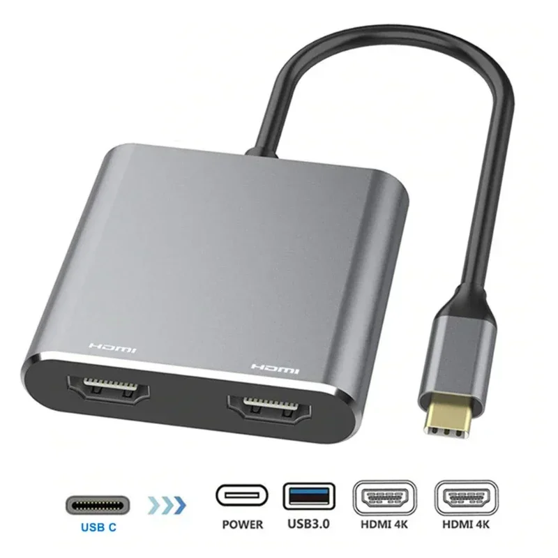 

USB C Hubs Docking Station Type to Dual 4K HDTV USB3.0