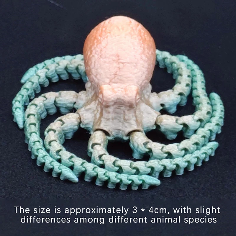 3D Printed Octopus 3D Printed Horse 3D Printed Animal Home Office Desktop Crafts Ornament Creative Gifts 3D Printed Animal Toy