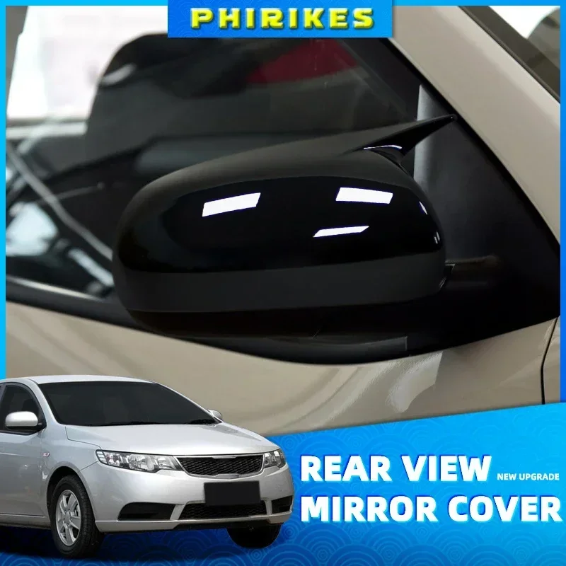 

For KIA K3 Cerato Forte 2009-2017 Carbon Fiber Car Exterior Body Side Door Rearview Mirror Cover Cap Shell Housing Sticker Trim
