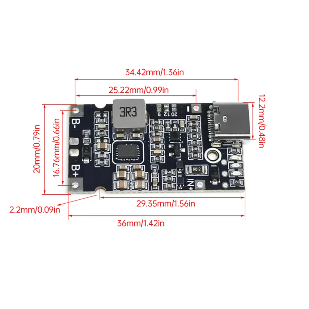 2S 3S 4S Type-C USB Charger Module 4.5V-15V 4.5-21V Step-Up Buck QC Fast Charging CC/CV for Power Bank Mod Solar Charger 18W 25W