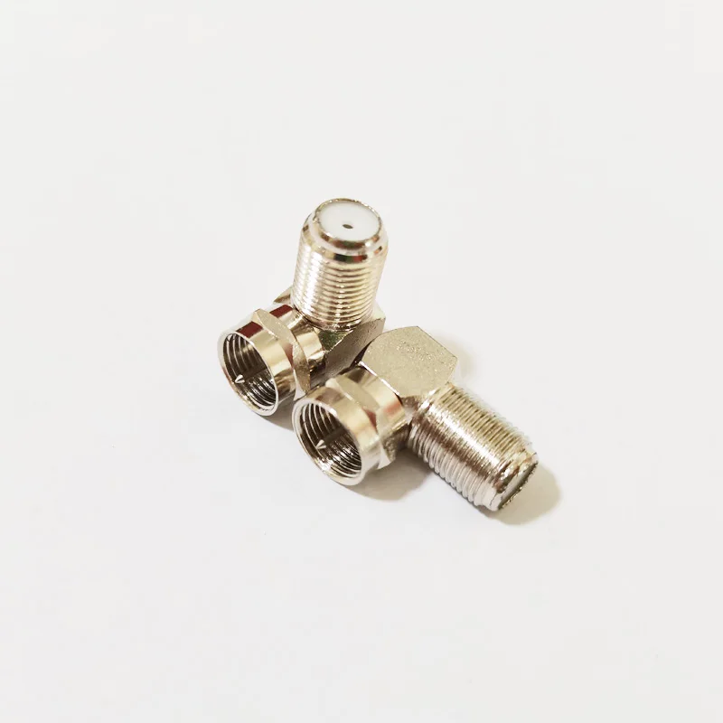 

NCHTEK Copper F Male Right Angled to F Female Coax Adapters F-Type connector Adapter/Free Shipping/25PCS