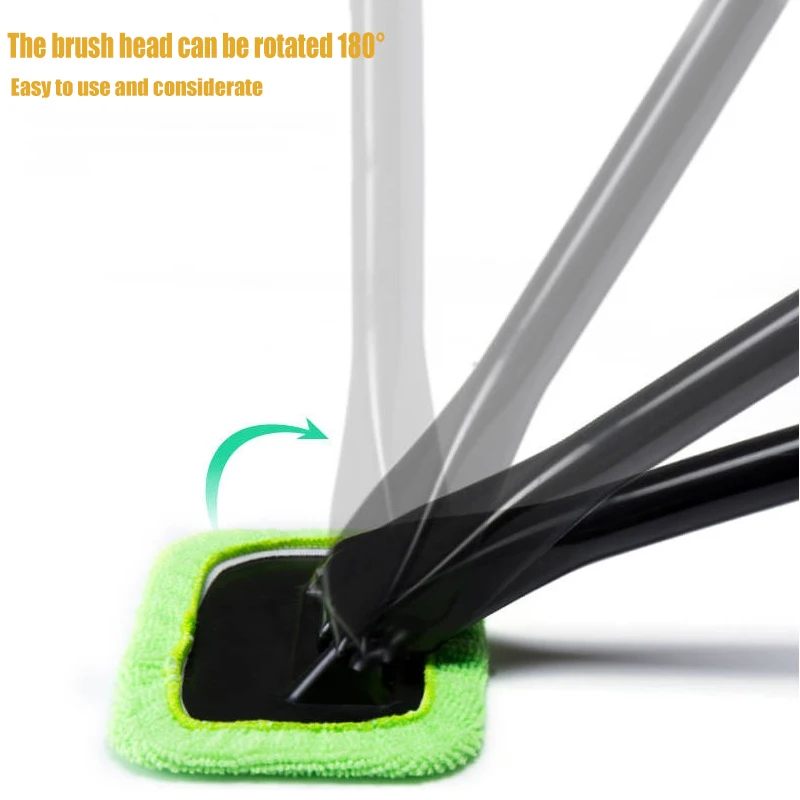 Car Window Windshield Cleaner Brush Kit  Cleaning Wash Tool Auto Cleaning Wash Tool Long Handle Wiper Microfiber Wiper Cleaner