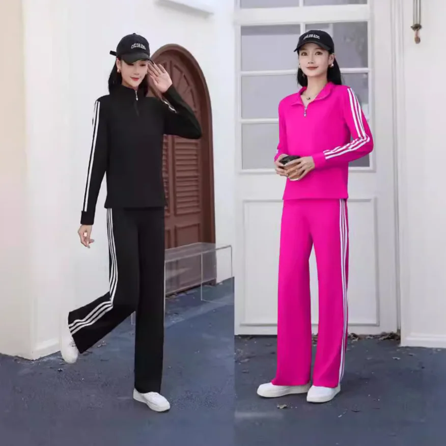 

Loose Long Sve Running Climbing Casual Sportswear Set Tee Bars Fitn Square Ghost Step Dance Cotton Leisure Outfit