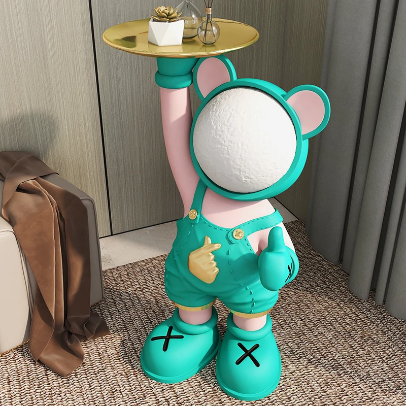 ديكور الغرفة الثناء الدب صينية الديكور التماثيل للداخلية تماثيل صغيرة على شكل حيوانات ملحق المنزل تمثال كبير عمل أرقام الهدايا