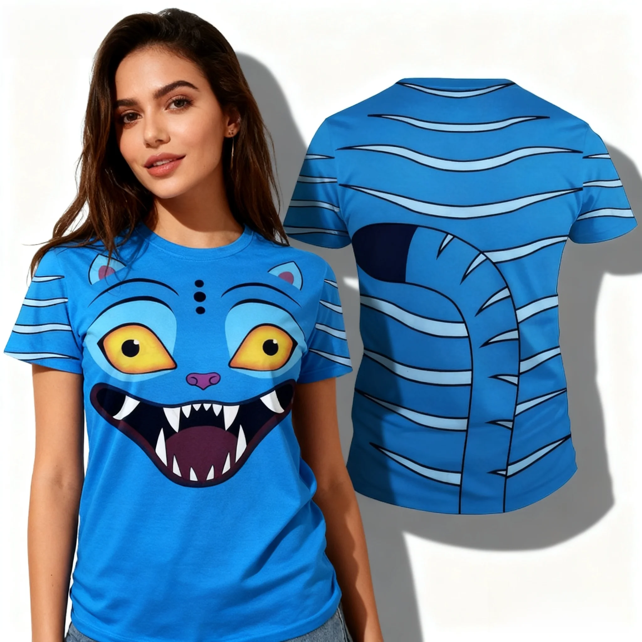 

Жаркая летняя футболка большого размера 202, от Demon Hunter Derpy, корейский стиль с 3D принтом, американская модная женская одежда большого размера для взрослых