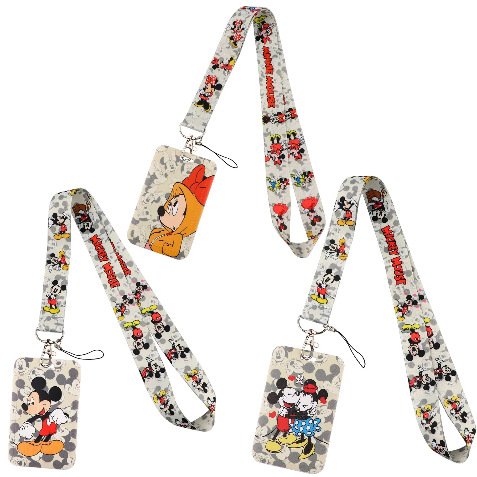 Disney Minnie Mouse Keychain for Keys ID Badge Holder Credit Card Neck Strap Keychain Lariat Phone Strap wholesale view 6