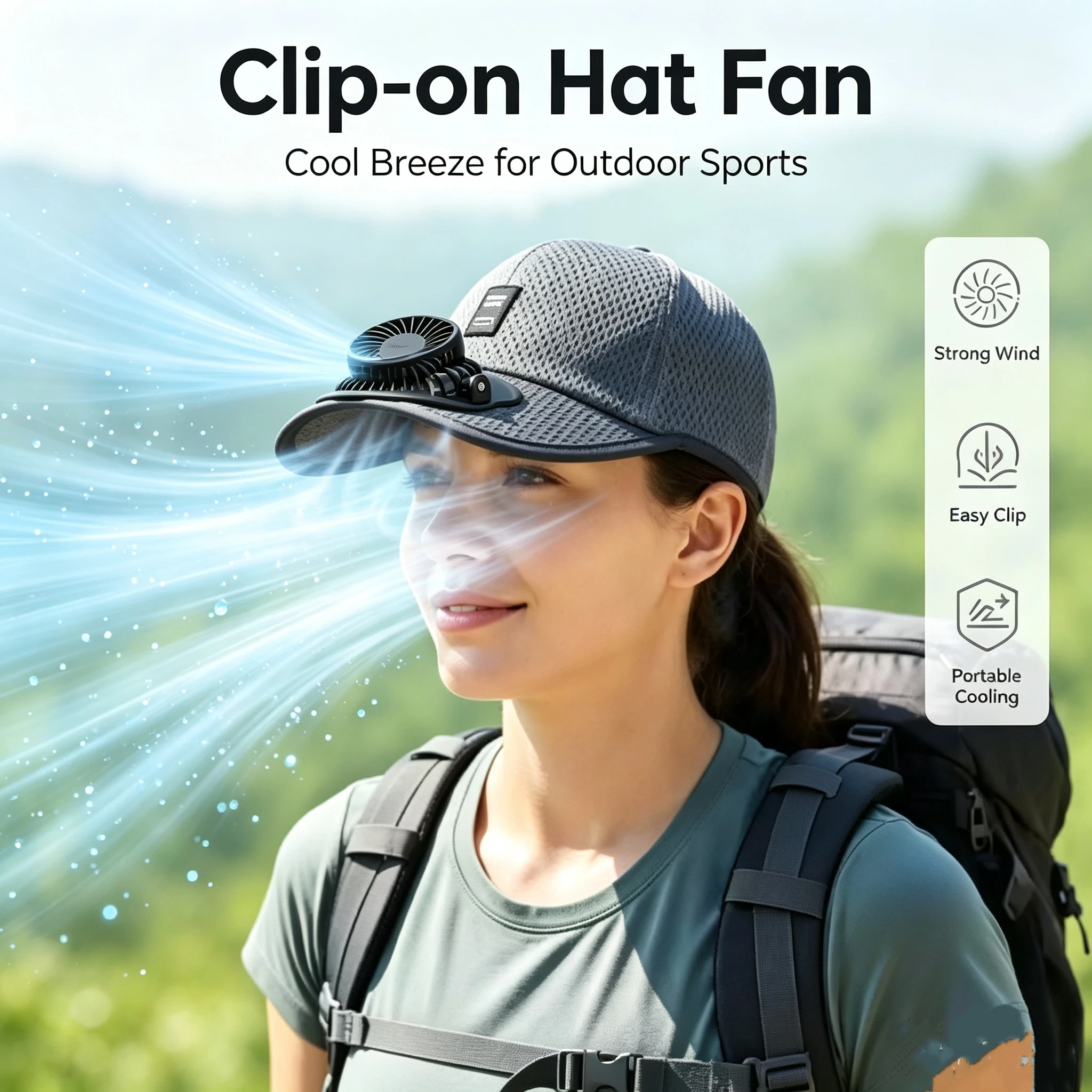 Breathable Sunhat with Solar Fan Sun Block Baseball Hat with Solar Fan USB Charging Fan Outdoor Sunhats Sunscreen Sunshade Hats
