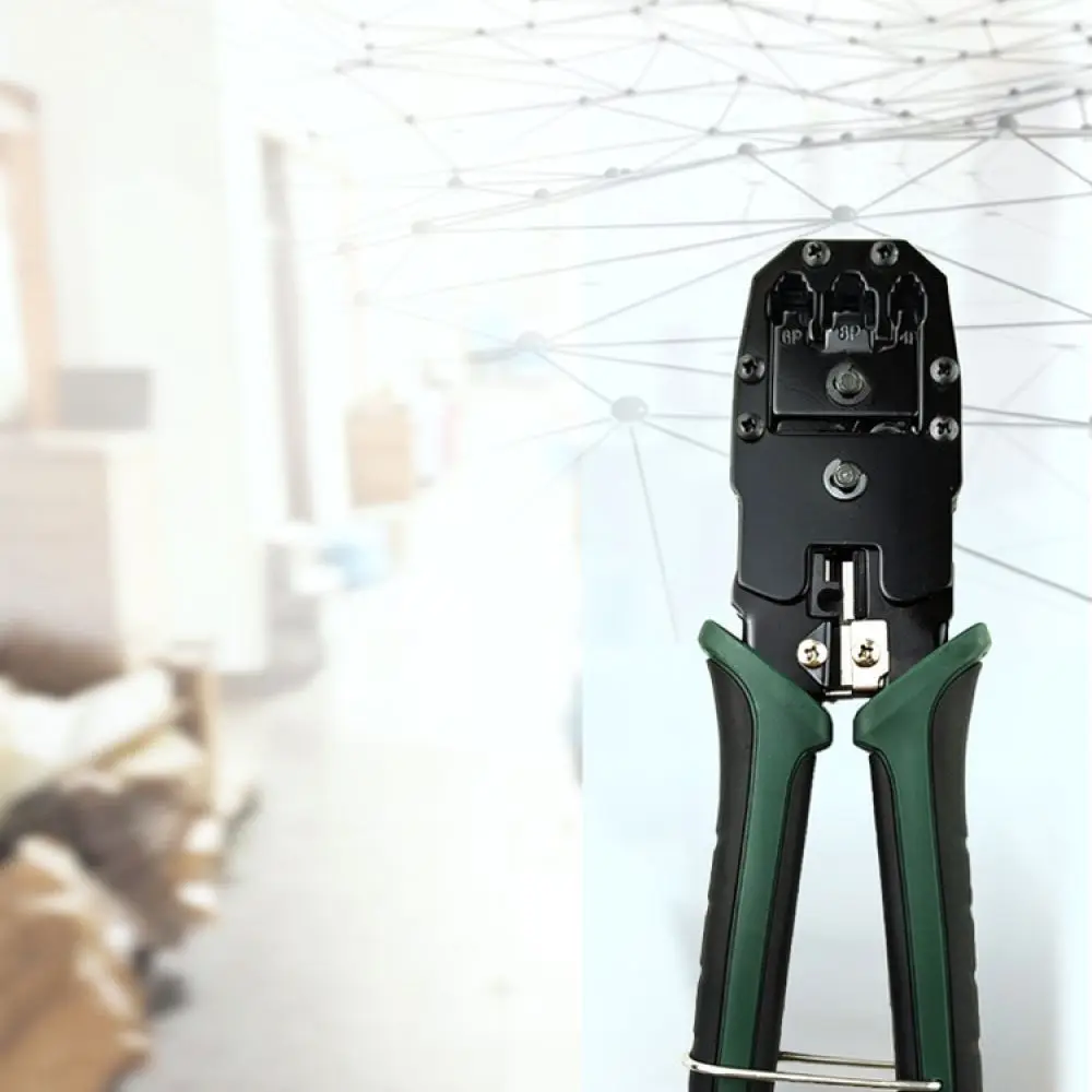 For For MANCOM Hand Tool Network Cable Crimper RJ45 RJ12 Ethernet Wire Stripper Cutter Modular Connector Installation