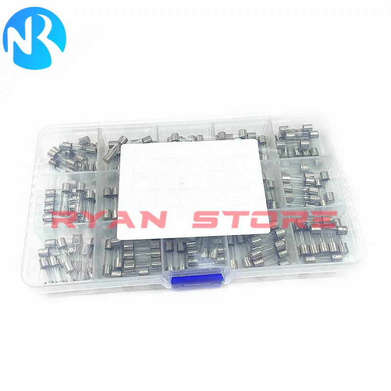 150pcs 5*20 Fast-Blow Glass Tube Fuses 0.1A  Car Glass Tube Fuse Assorted Kit 5X20 With Box fusiveis 0.1A-20A Household Fuses