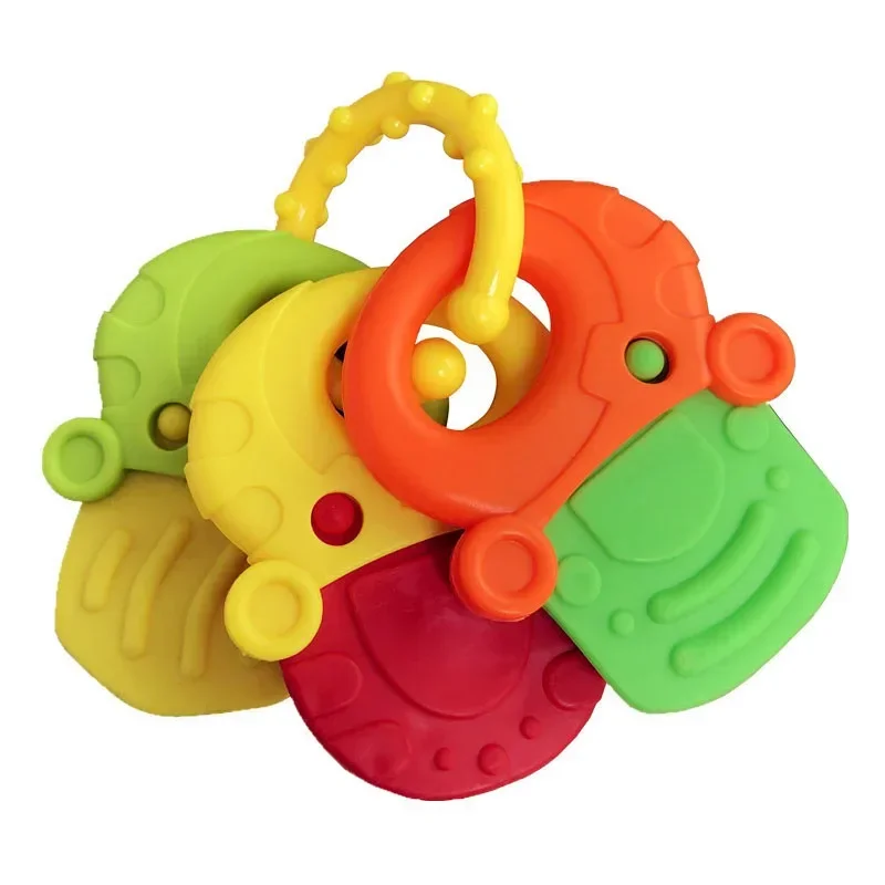 Silicone Teethers for Baby Things Newborn Chews Food Grade Teethers Training Bed Toy  Baby fruit item Feeding Infant Rattle