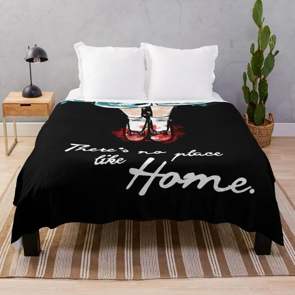 

There's no place like home watercolour Throw Blanket Soft Cozy Blanket for Pet Kids Adults