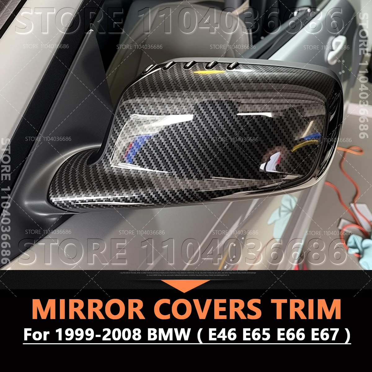 

For 1999-2008 BMW E65 E66 E67 E46 Coupe E46 Cabrio 1Pair Car Rearview Mirror Covers Trim Caps 51167074235 51167074236